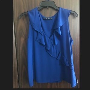 Very pretty Zara top in electric blue